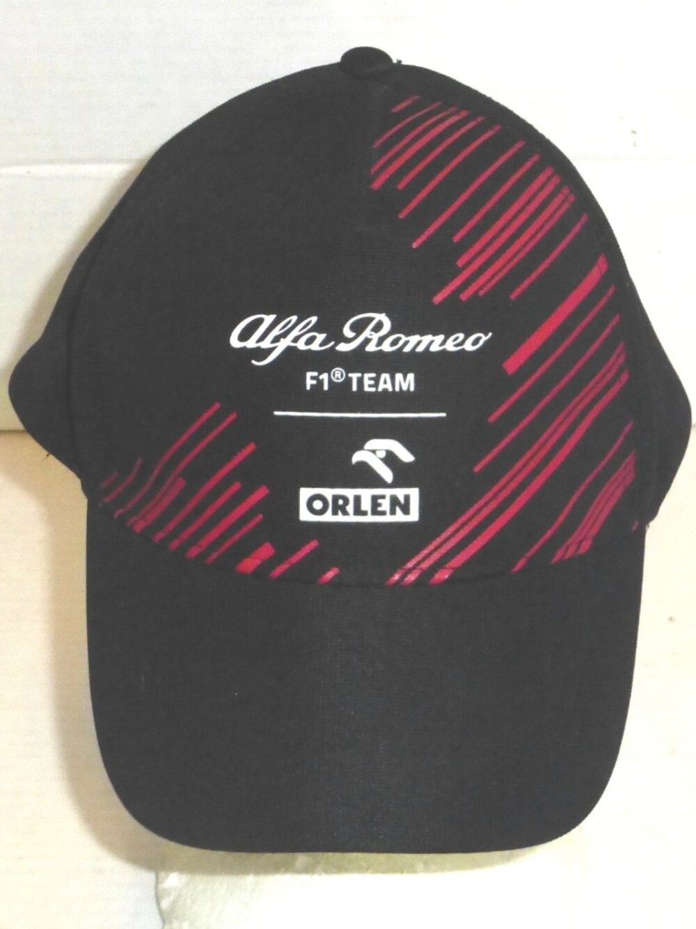 Alfa Romeo F1 Team Orlen Hook & Loop Adjustable Hat Black TAG WAS CUT OFF
